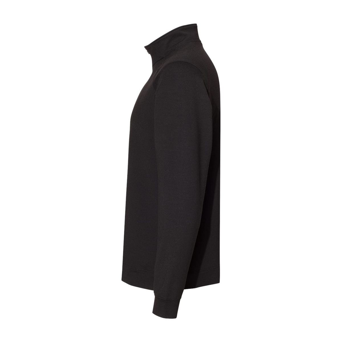 Omega Stretch Terry Quarter-Zip Pullover — Black Triblend (Left)