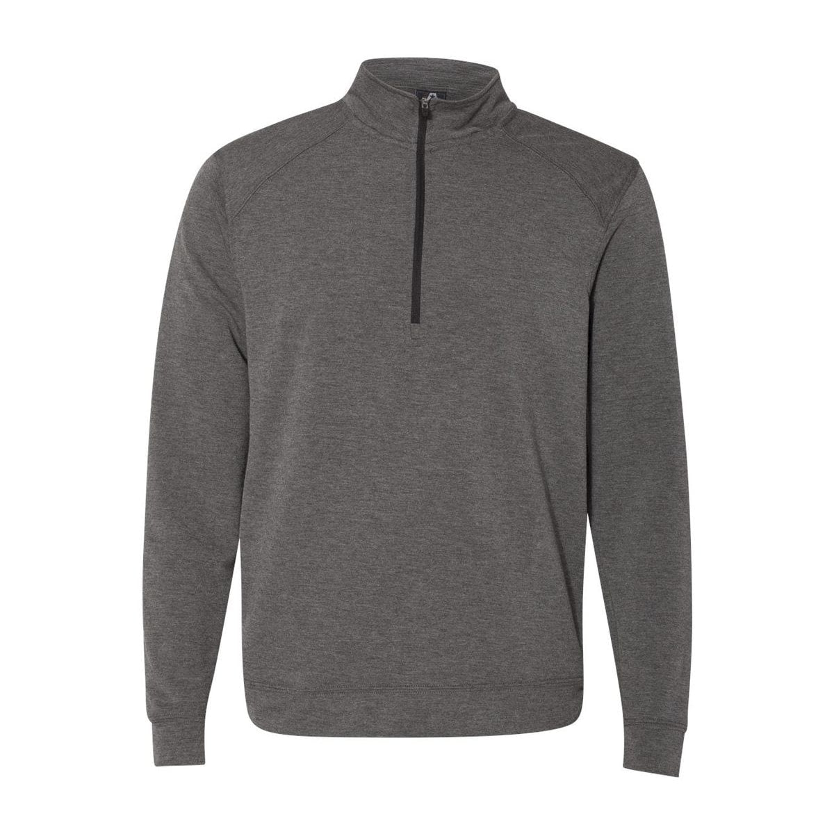 Omega Stretch Terry Quarter-Zip Pullover — Charcoal Triblend