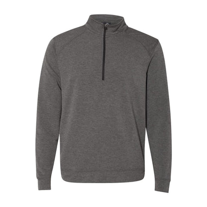 Omega Stretch Terry Quarter-Zip Pullover — Charcoal Triblend