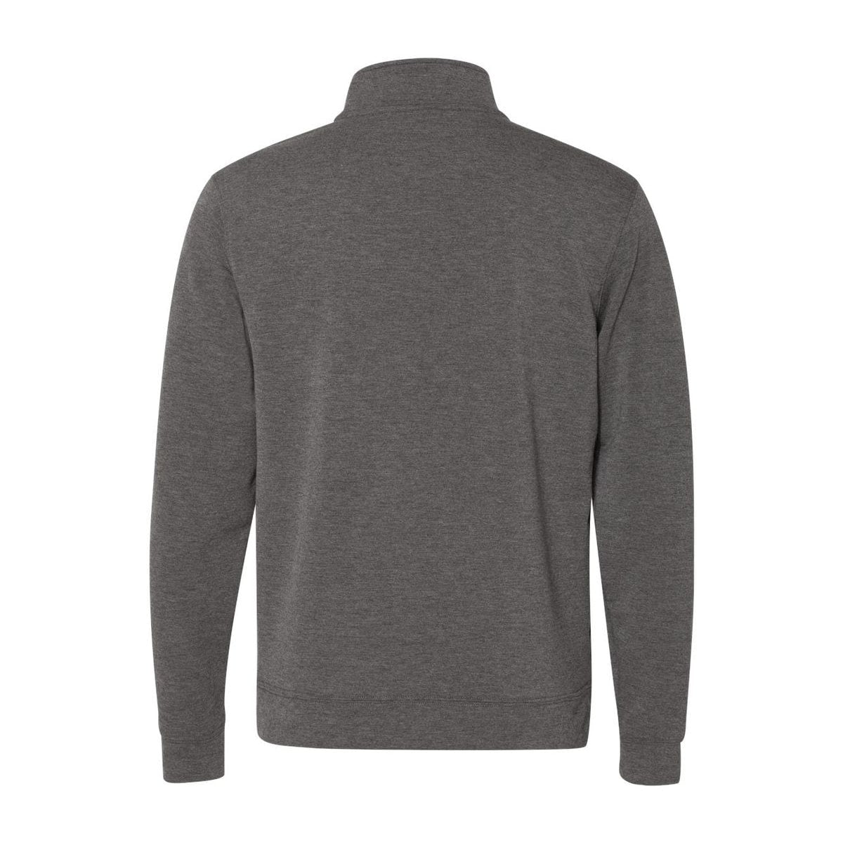 Omega Stretch Terry Quarter-Zip Pullover — Charcoal Triblend (Back)