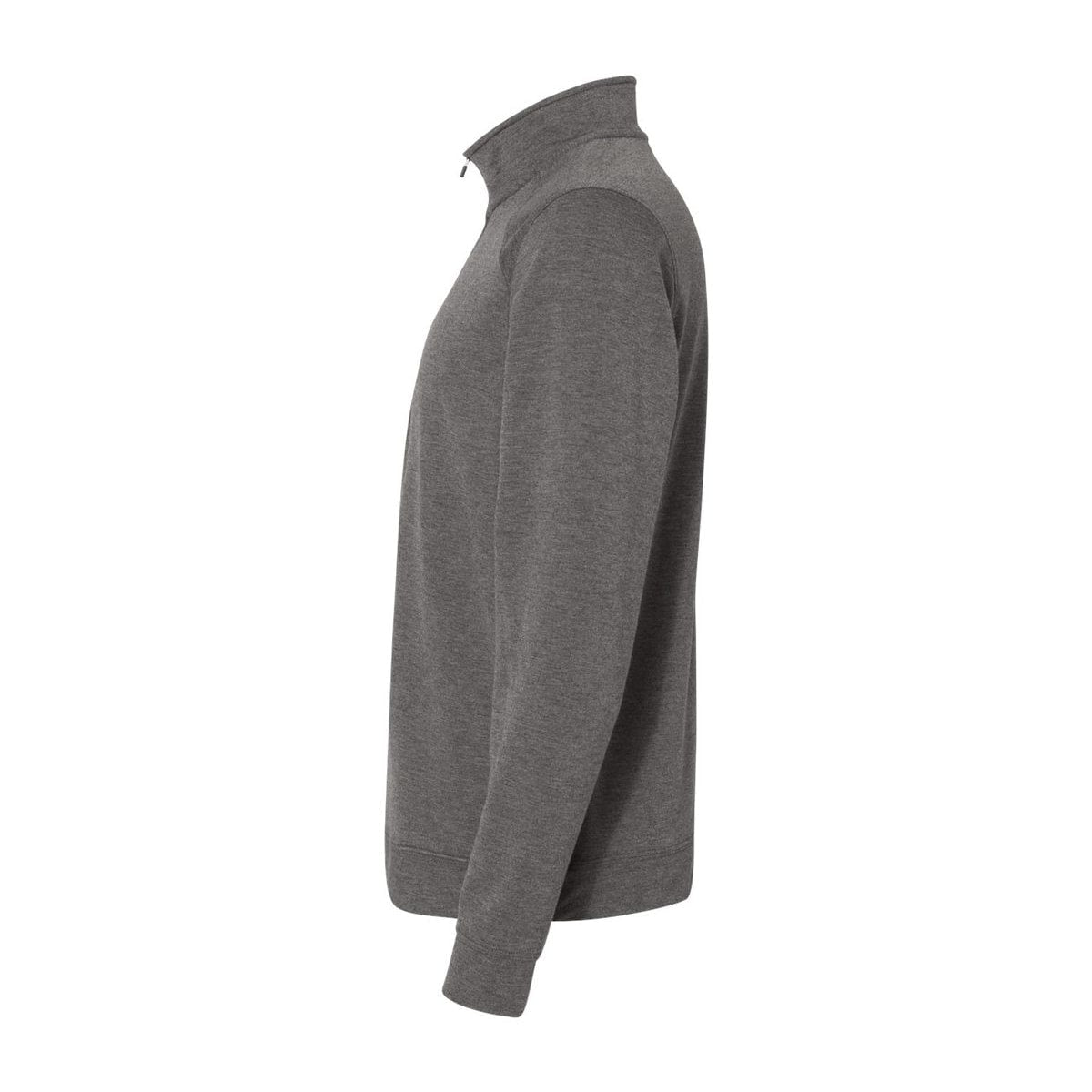 Omega Stretch Terry Quarter-Zip Pullover — Charcoal Triblend (Left)