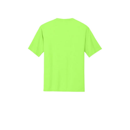 Port & Company Essential Performance Tee — Neon Green (Back)