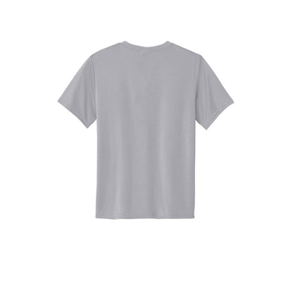 Port & Company Youth Essential Performance Tee — Silver (Back)