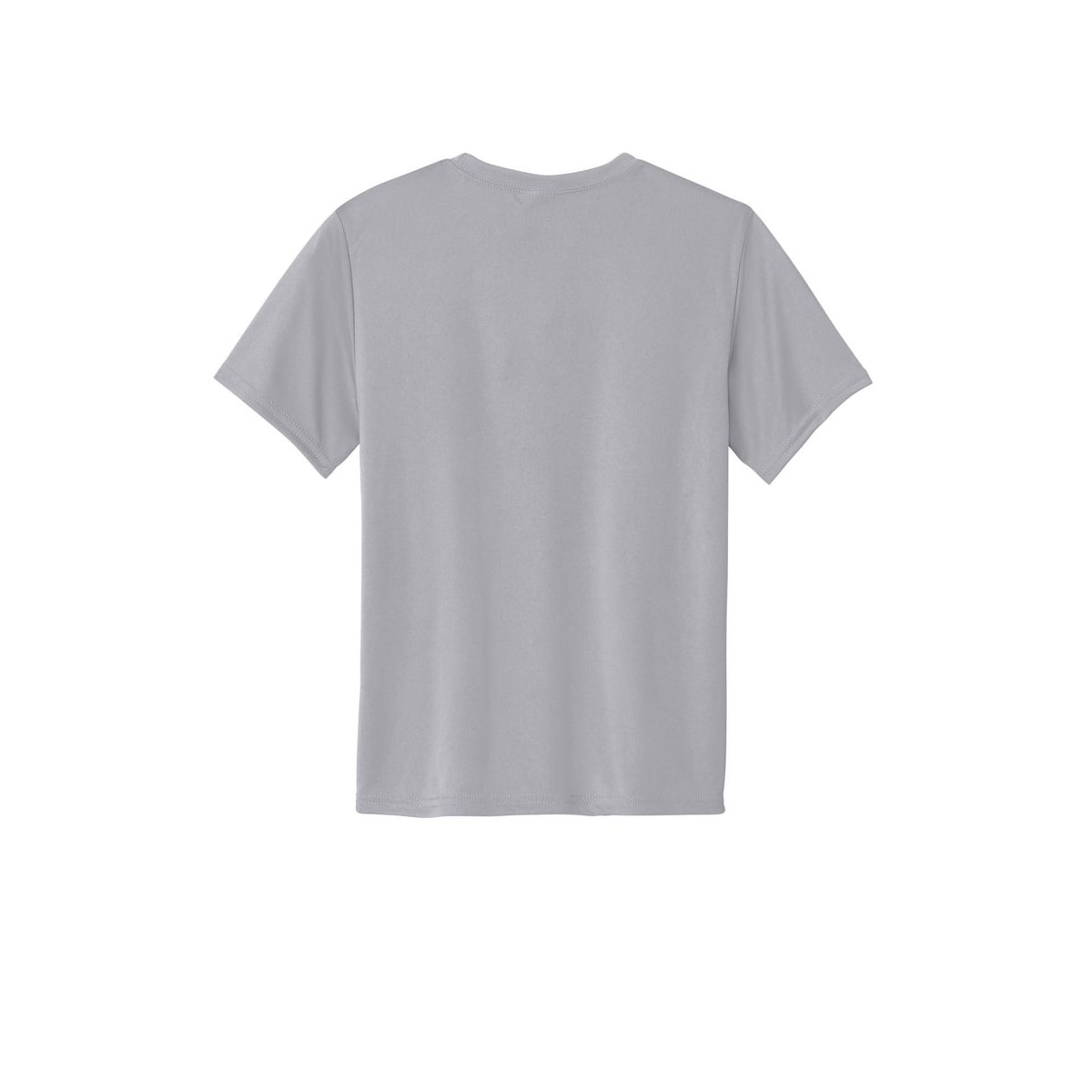 Port & Company Youth Essential Performance Tee — Silver (Back)