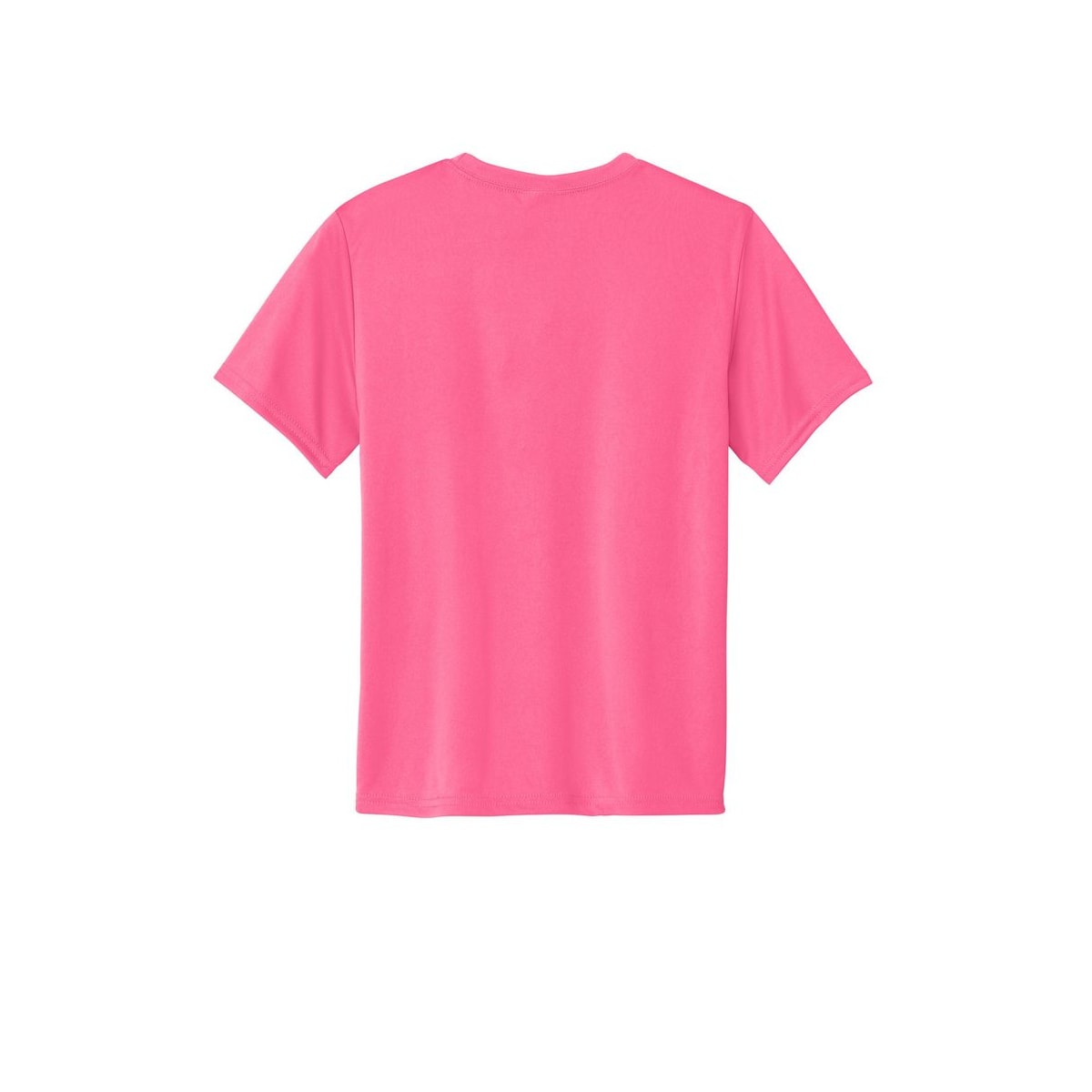 Port & Company Youth Essential Performance Tee — Neon Pink (Back)