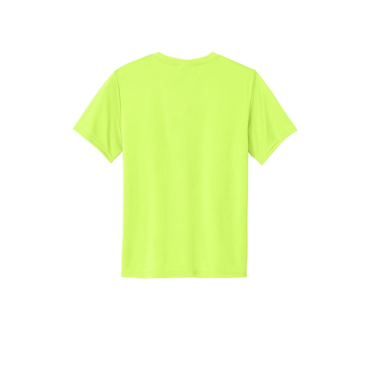 Port & Company Youth Essential Performance Tee — Neon Yellow (Back)