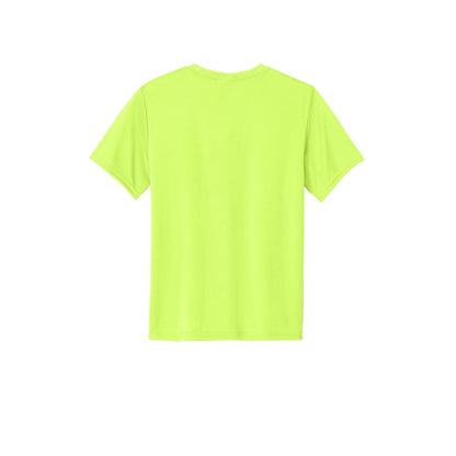 Port & Company Youth Essential Performance Tee — Neon Yellow (Back)