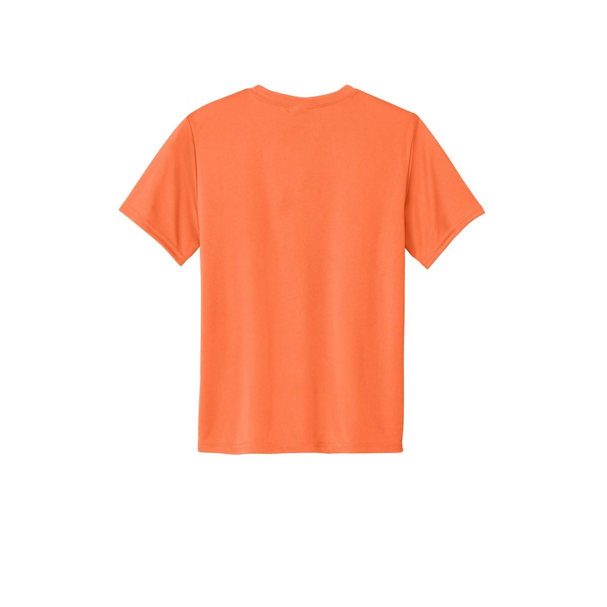 Port & Company Youth Essential Performance Tee — Neon Orange (Back)
