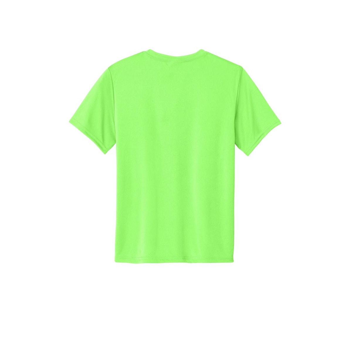 Port & Company Youth Essential Performance Tee — Neon Green (Back)