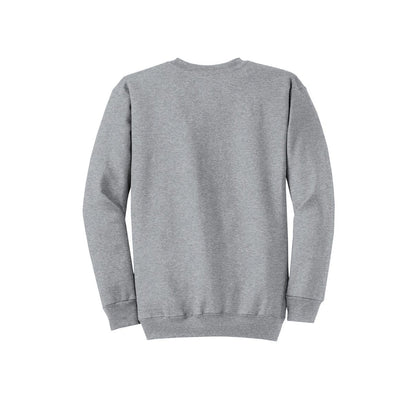 Port & Co™ Core Fleece Crewneck Sweatshirt — Athletic Heather (Back)