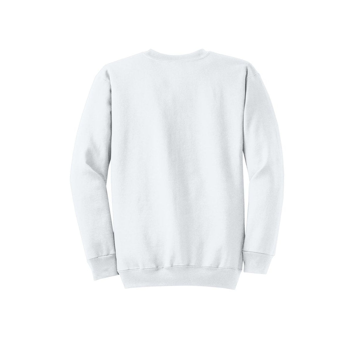 Port & Co™ Core Fleece Crewneck Sweatshirt — White (Back)