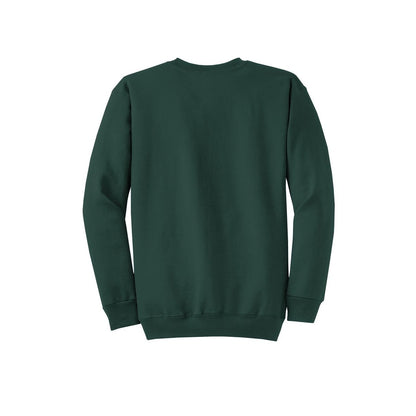 Port & Co™ Core Fleece Crewneck Sweatshirt — Dark Green (Back)
