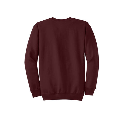 Port & Co™ Core Fleece Crewneck Sweatshirt — Maroon (Back)