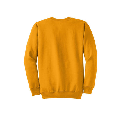 Port & Co™ Core Fleece Crewneck Sweatshirt — Gold (Back)