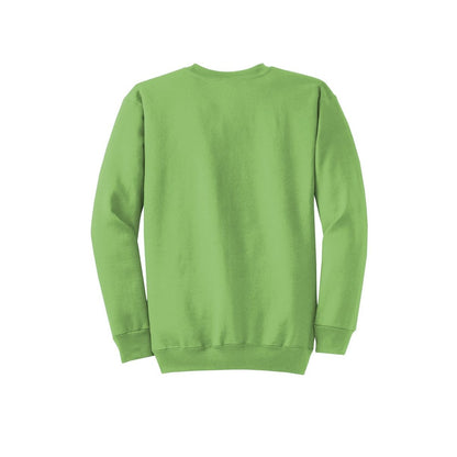 Port & Co™ Core Fleece Crewneck Sweatshirt — Lime (Back)
