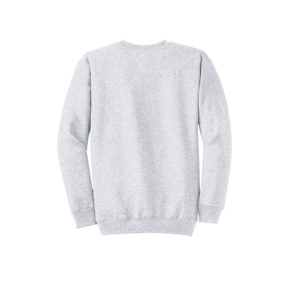 Port & Co™ Core Fleece Crewneck Sweatshirt — Ash (Back)