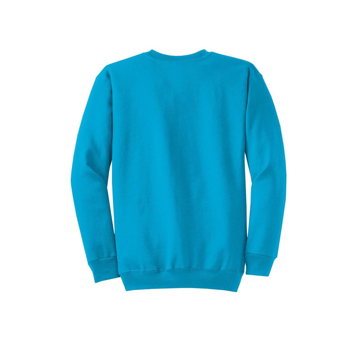 Port & Co™ Core Fleece Crewneck Sweatshirt — Neon Blue (Back)