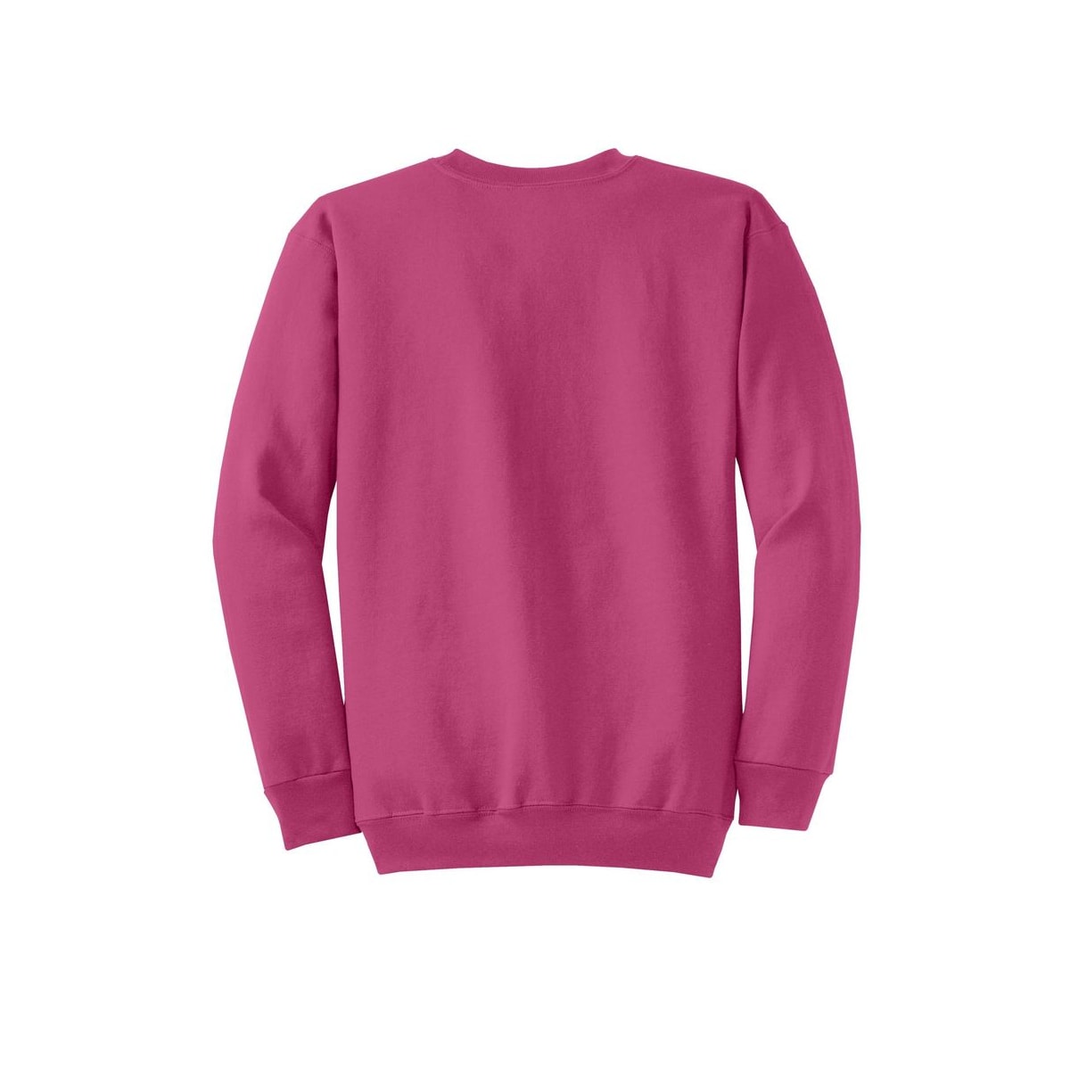 Port & Co™ Core Fleece Crewneck Sweatshirt — Sangria (Back)