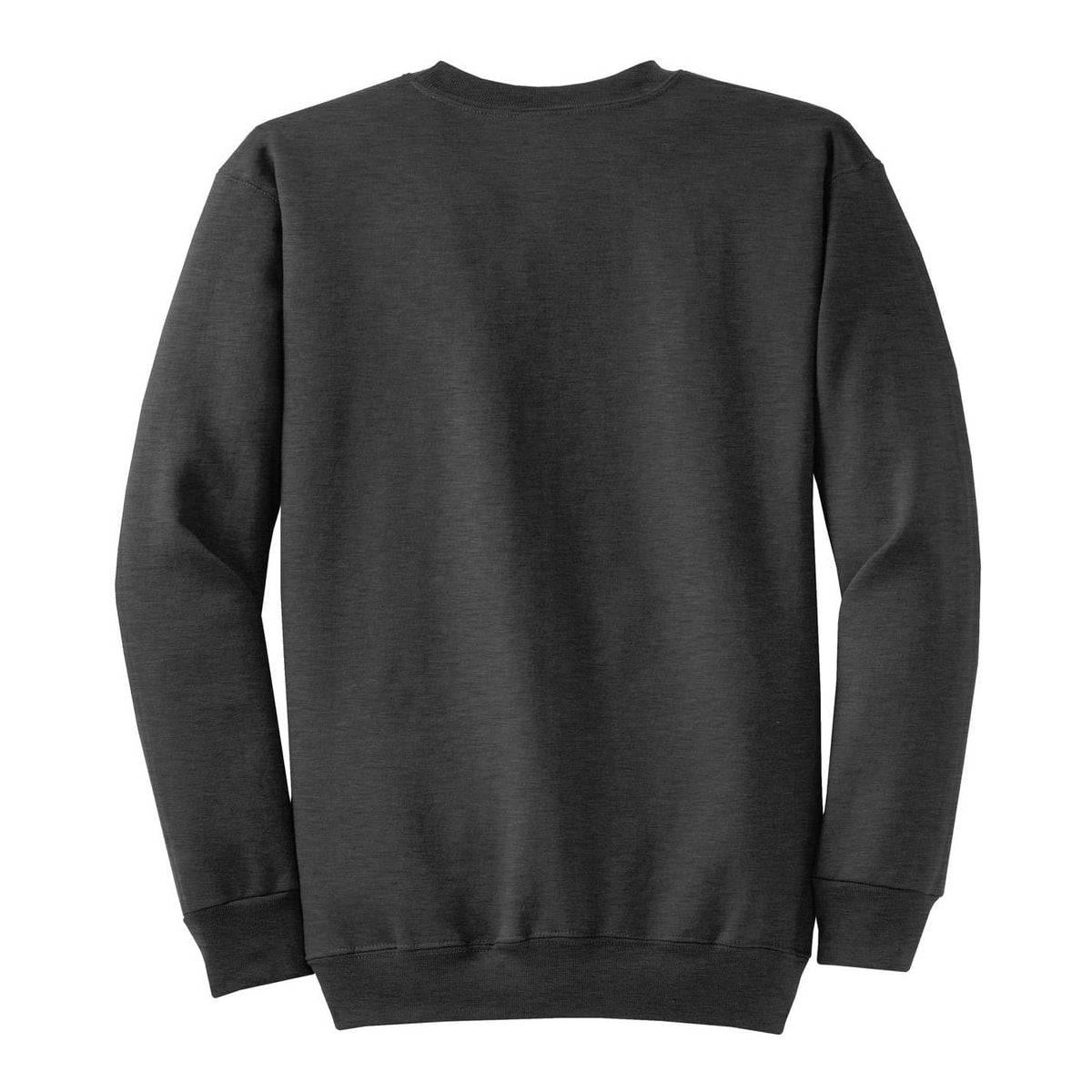 Port & Co™ Core Fleece Crewneck Sweatshirt — Dark Heather Grey (Back)