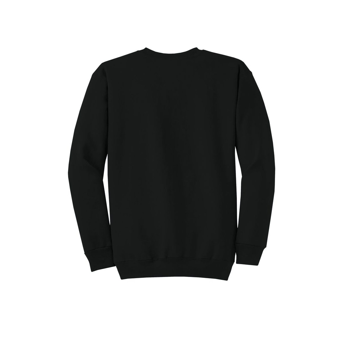 Port & Co™ Core Fleece Crewneck Sweatshirt — Jet Black (Back)