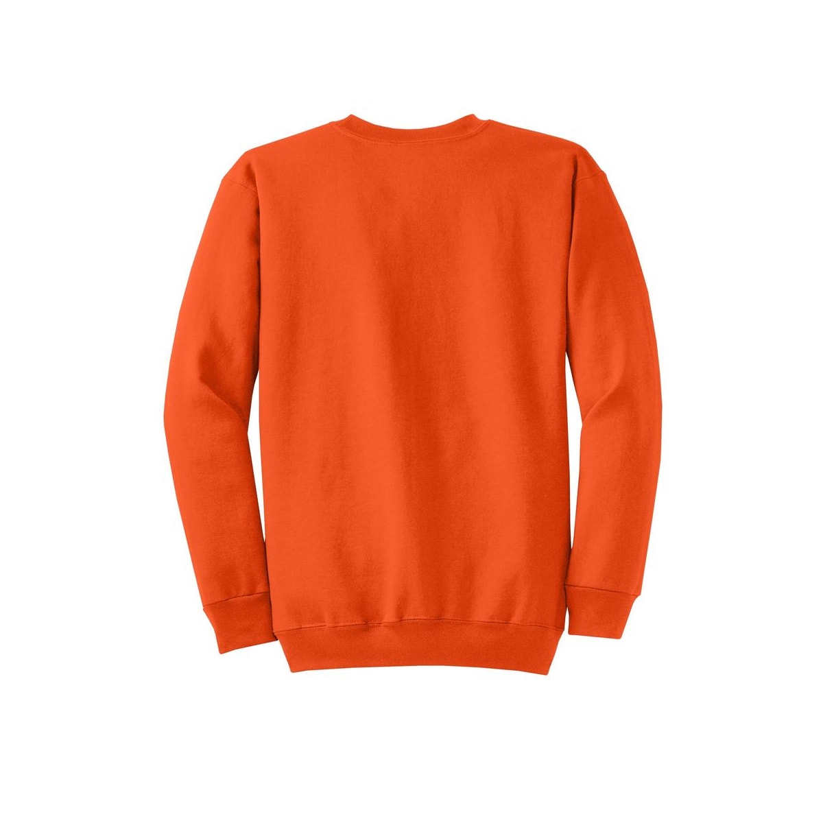 Port & Co™ Core Fleece Crewneck Sweatshirt — Orange (Back)