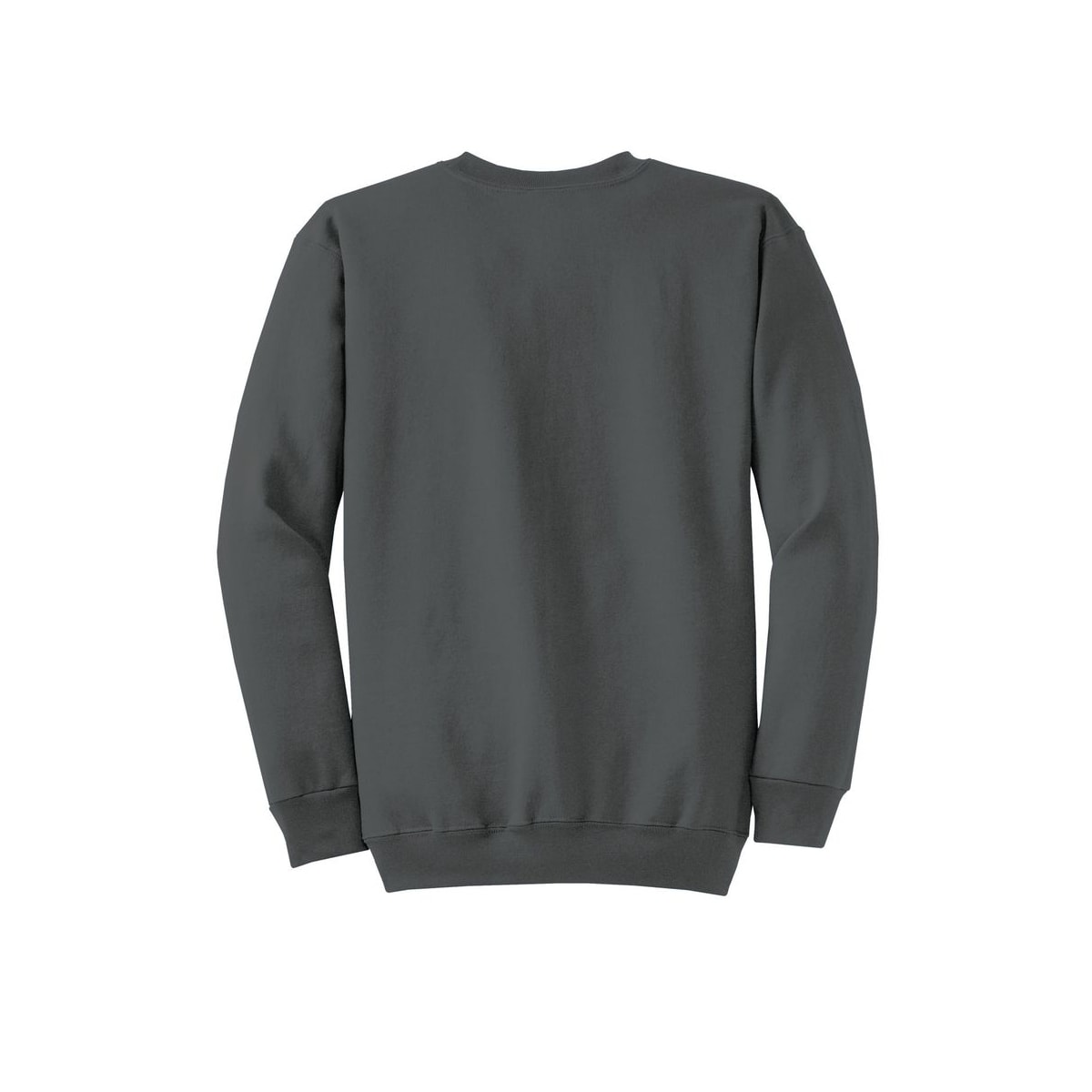 Port & Co™ Core Fleece Crewneck Sweatshirt — Charcoal (Back)