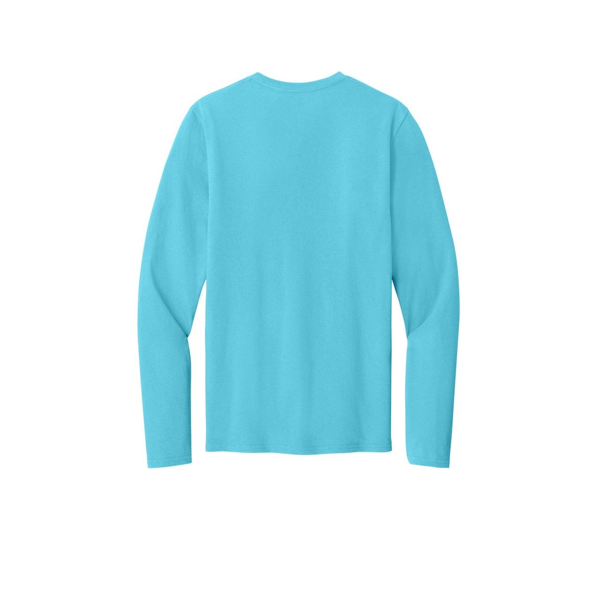 Port & Co™ Easy Cotton Long Sleeve Tee — Aquatic Blue (Back)