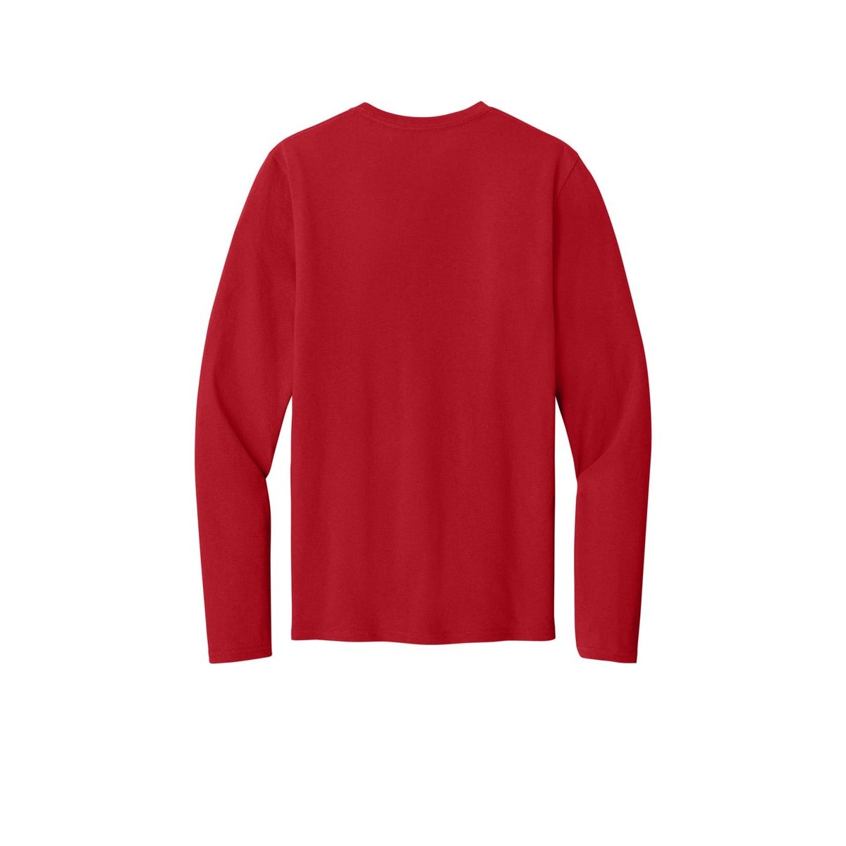 Port & Co™ Easy Cotton Long Sleeve Tee — Red (Back)