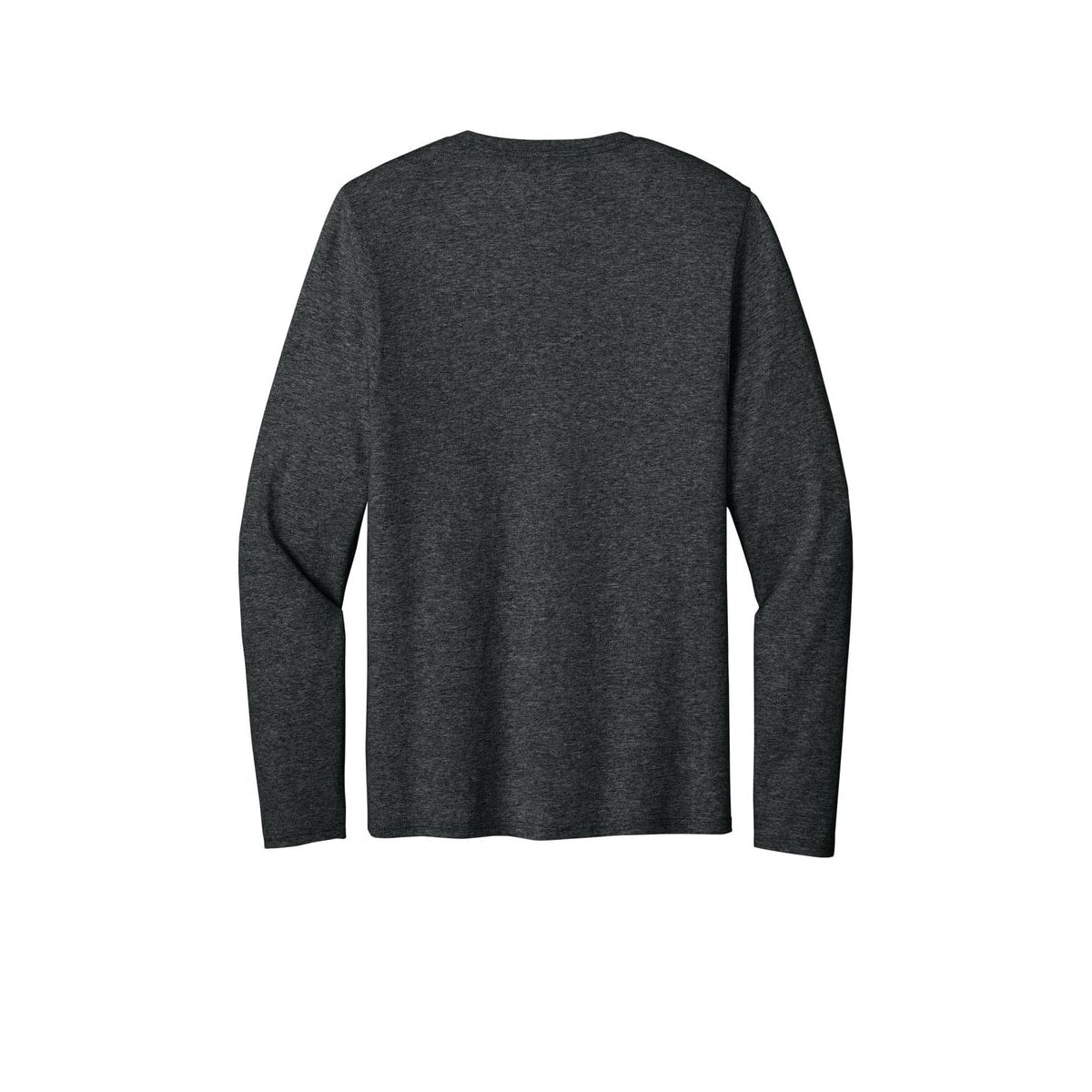 Port & Co™ Easy Cotton Long Sleeve Tee — Black Heather (Back)