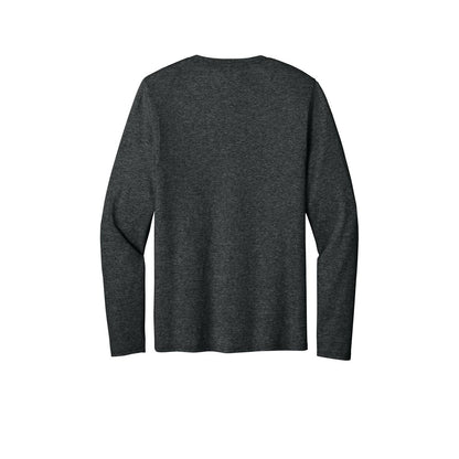 Port & Co™ Easy Cotton Long Sleeve Tee — Black Heather (Back)