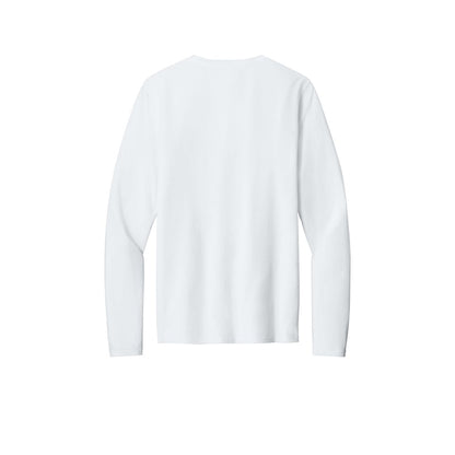 Port & Co™ Easy Cotton Long Sleeve Tee — White (Back)