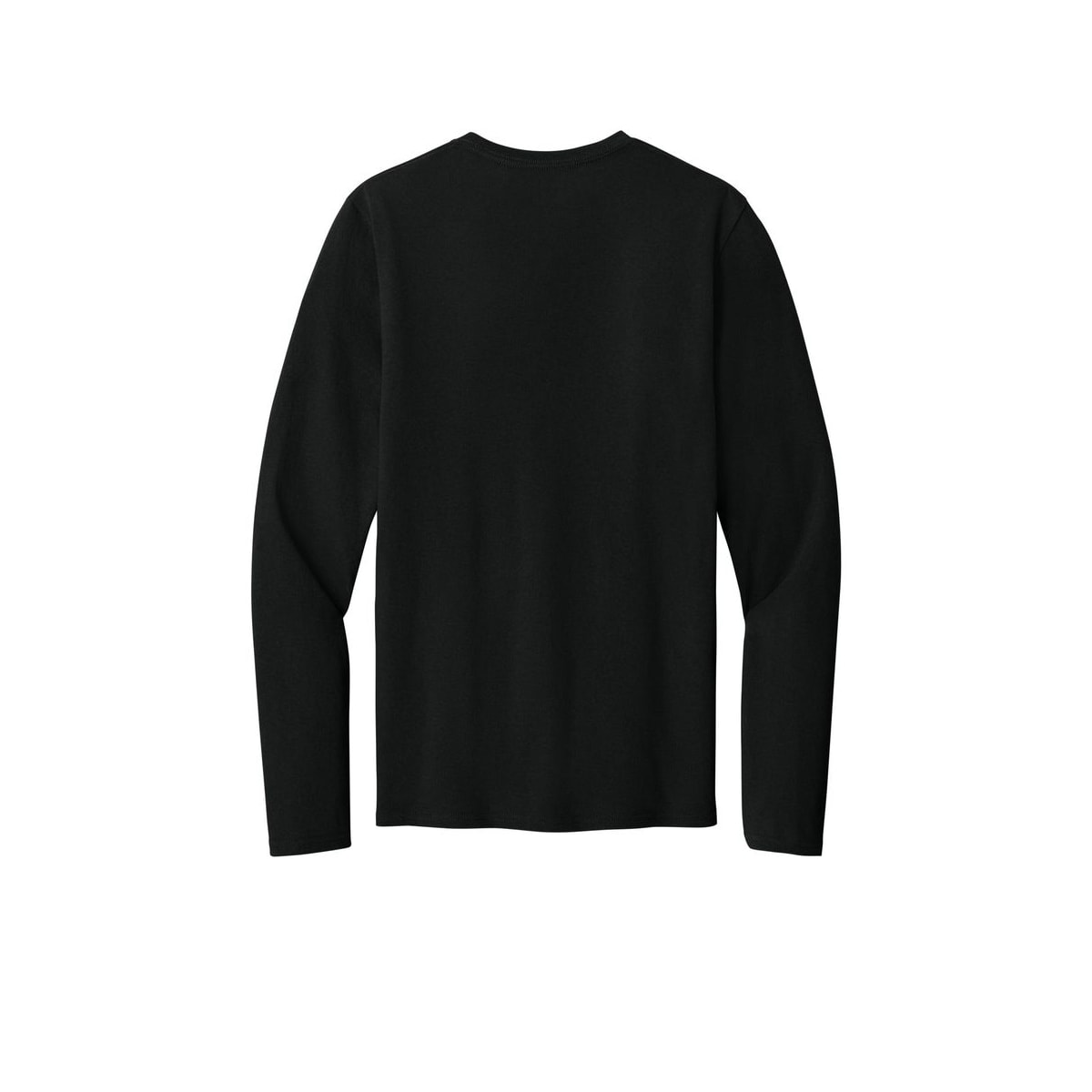 Port & Co™ Easy Cotton Long Sleeve Tee — Jet Black (Back)