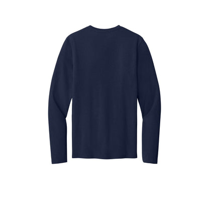Port & Co™ Easy Cotton Long Sleeve Tee — True Navy (Back)