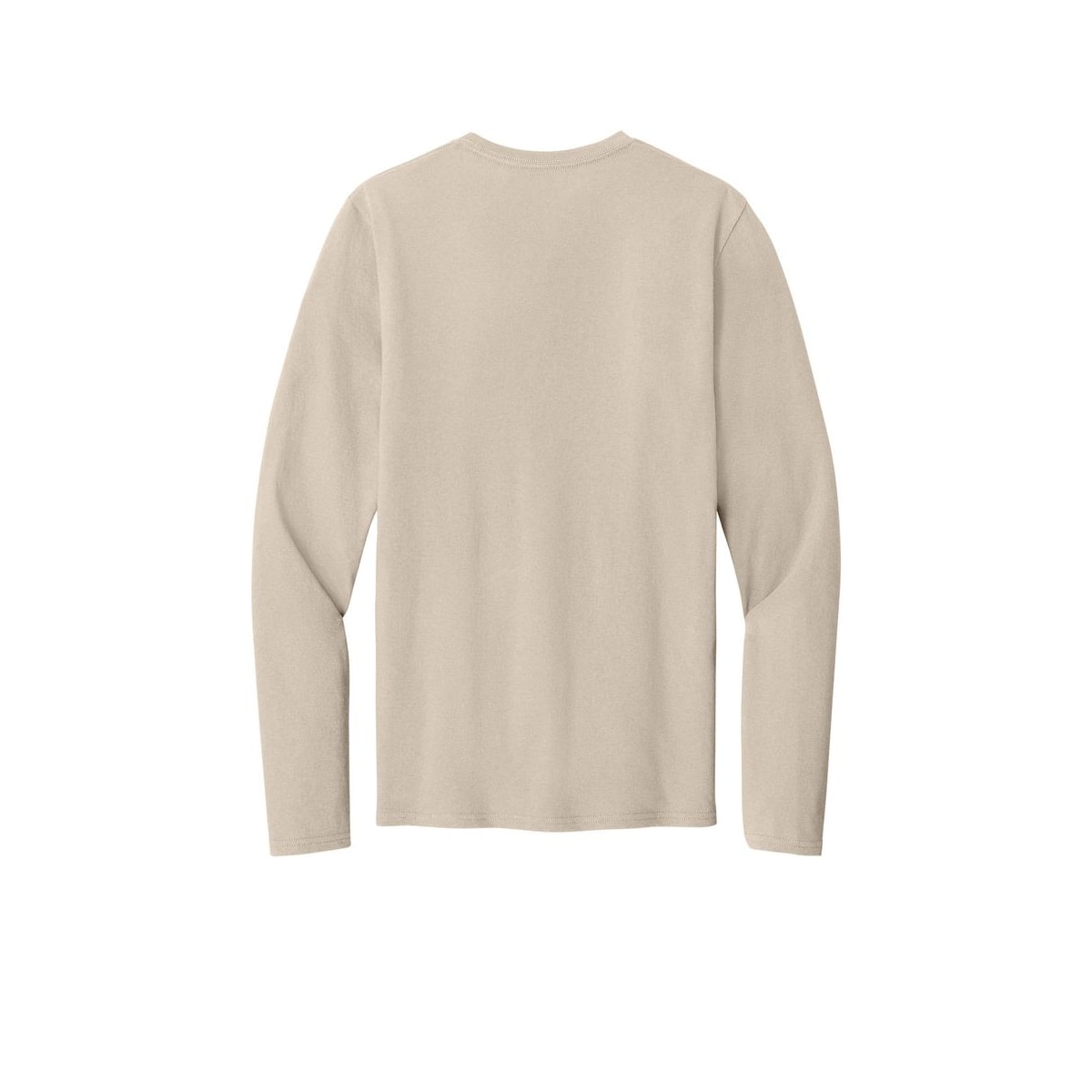 Port & Co™ Easy Cotton Long Sleeve Tee — Light Sand (Back)