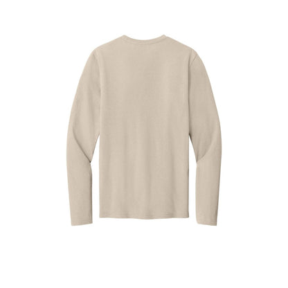 Port & Co™ Easy Cotton Long Sleeve Tee — Light Sand (Back)