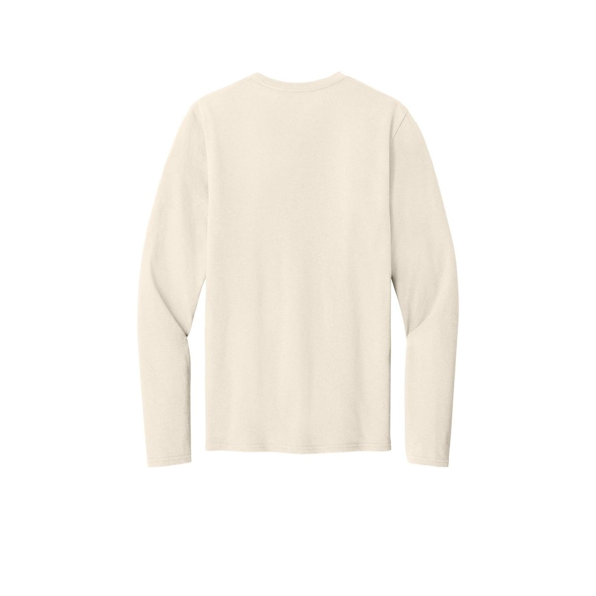 Port & Co™ Easy Cotton Long Sleeve Tee — Natural (Back)