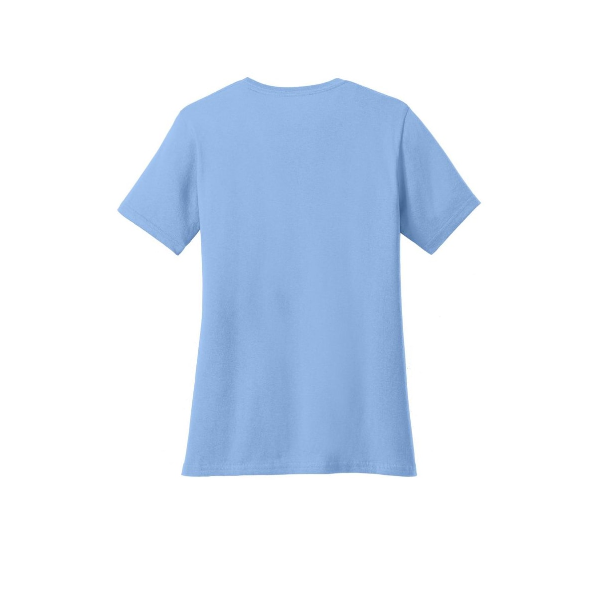Port & Co™ Women’s Core Cotton Tee — Light Blue (Back)
