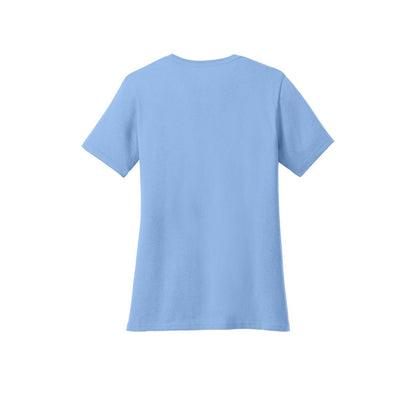 Port & Co™ Women’s Core Cotton Tee — Light Blue (Back)