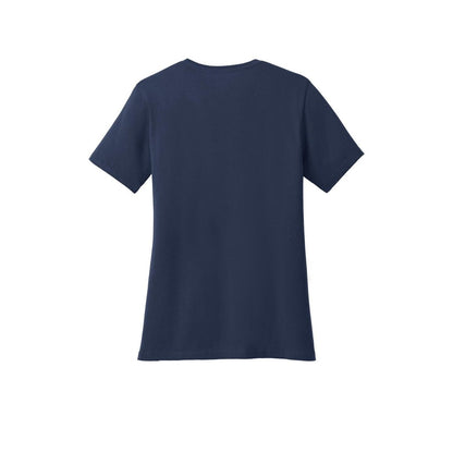 Port & Co™ Women’s Core Cotton Tee — Navy (Back)