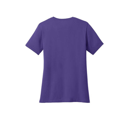 Port & Co™ Women’s Core Cotton Tee — Purple (Back)