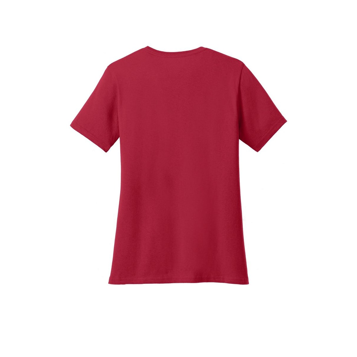 Port & Co™ Women’s Core Cotton Tee — Red (Back)