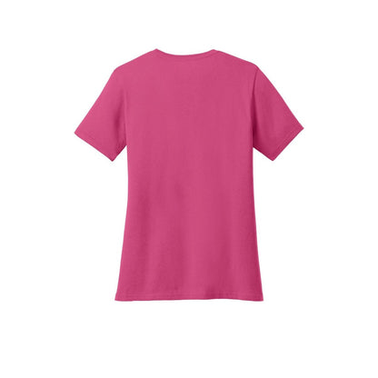 Port & Co™ Women’s Core Cotton Tee — Sangria (Back)