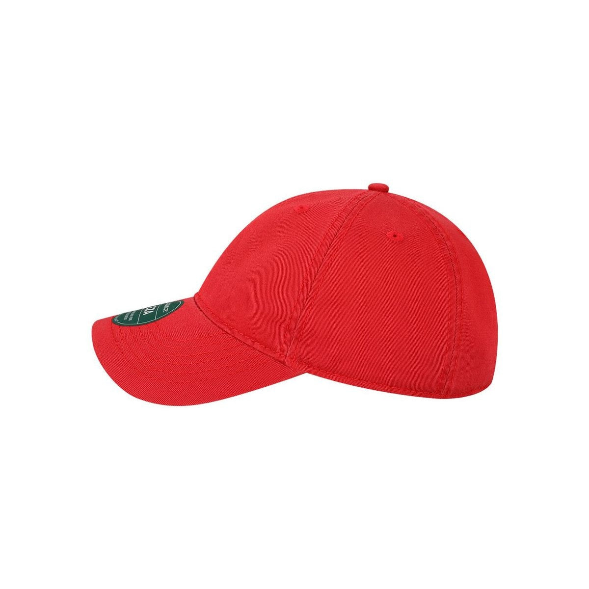 Relaxed Twill Dad Hat — Scarlet (Left)
