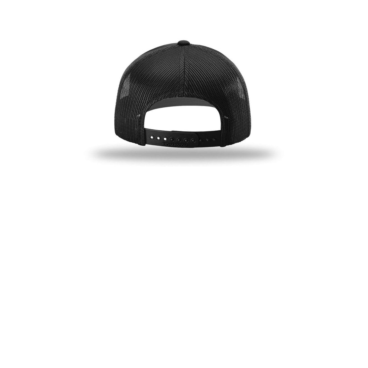 Richardson 112+ R-Flex Adjustable Trucker Cap 112PL — Blk Grph (Back)
