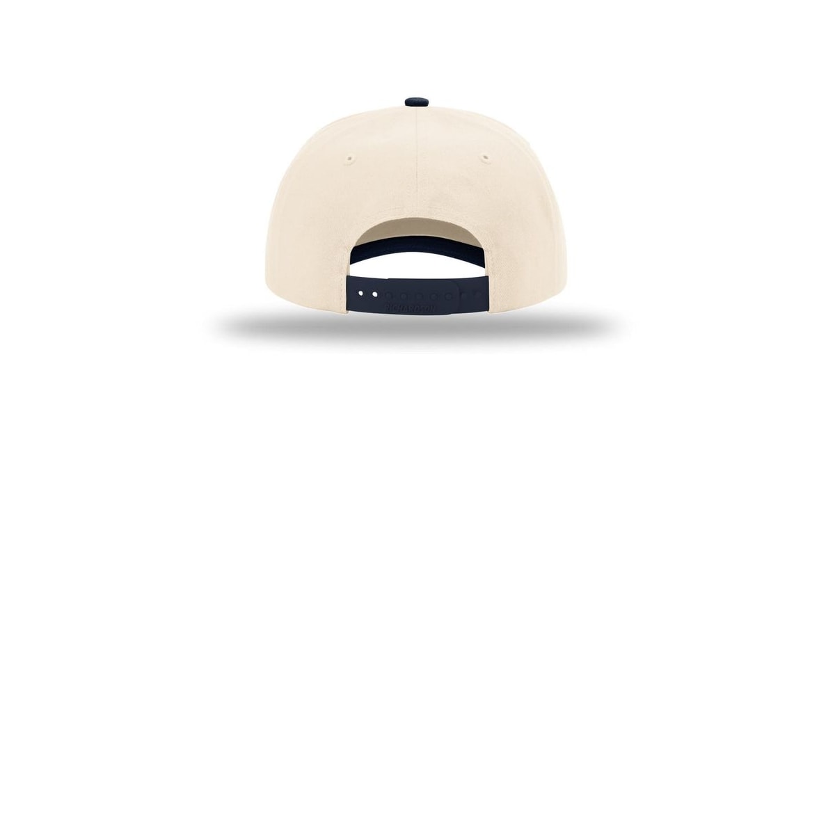Richardson 5-Panel Relaxed Gramps 356 Cap — Cream/ Cream/ Navy (Back)