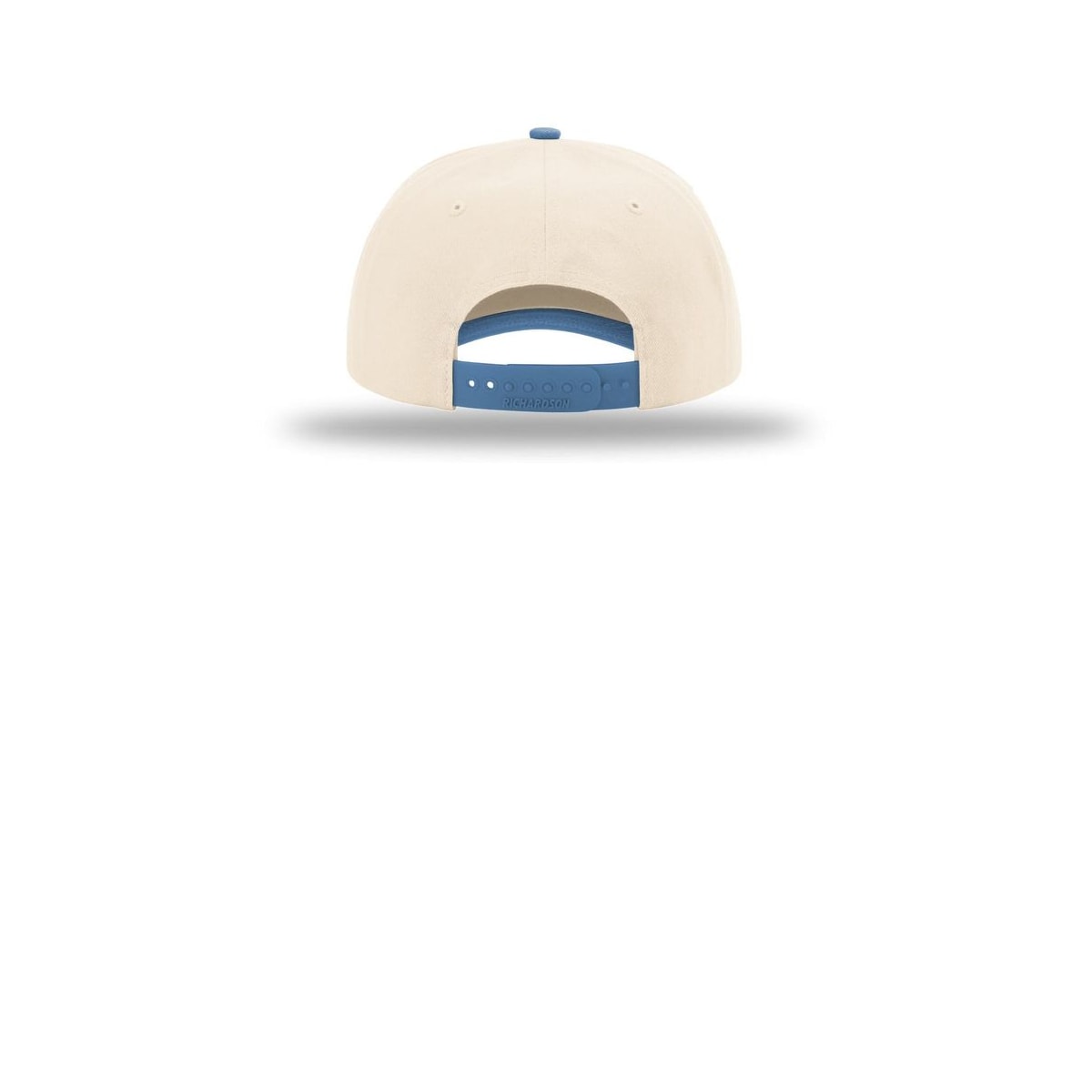 Richardson 5-Panel Relaxed Gramps 356 Cap — Cream/ Cream/ Light Denim (Back)