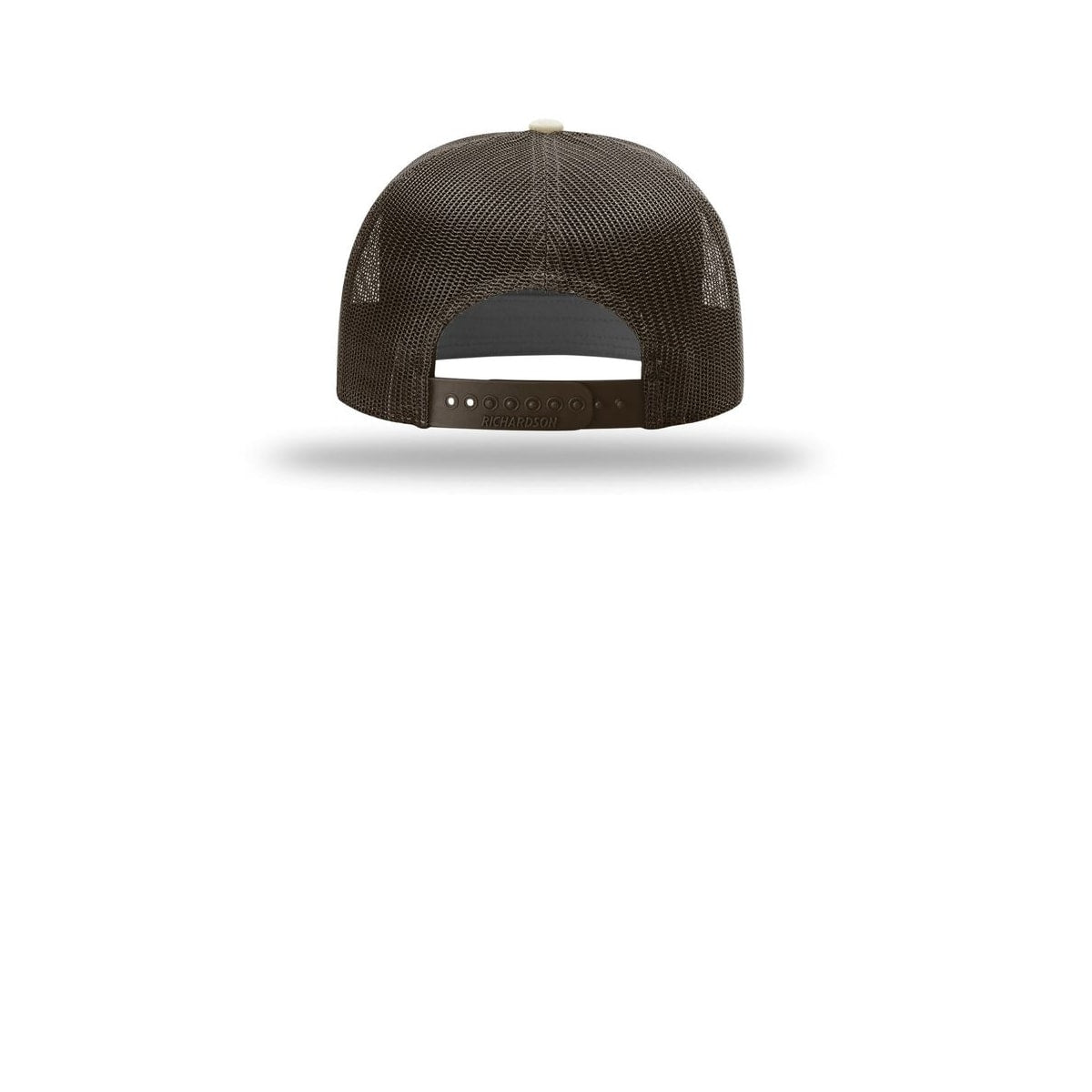 Richardson 7-Panel Trucker Cap 168 — Pale Khaki/ Brown (Back)