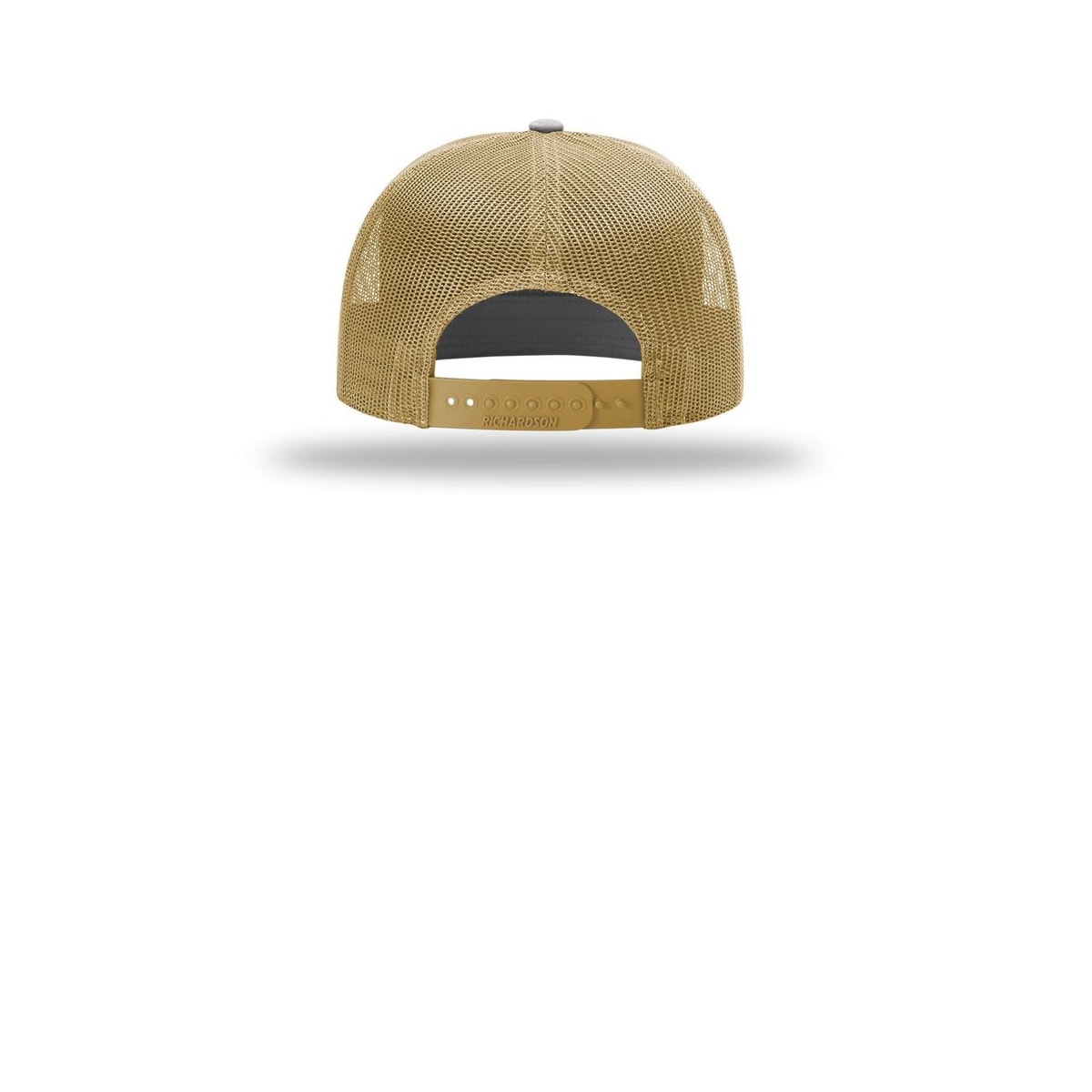 Richardson 7-Panel Trucker Cap 168 — Charcoal/ Old Gold (Back)