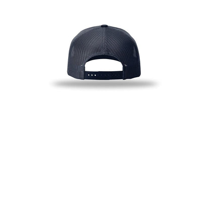 Richardson Five-Panel Cap with Rope 112FPR — Navy/ White (Back)