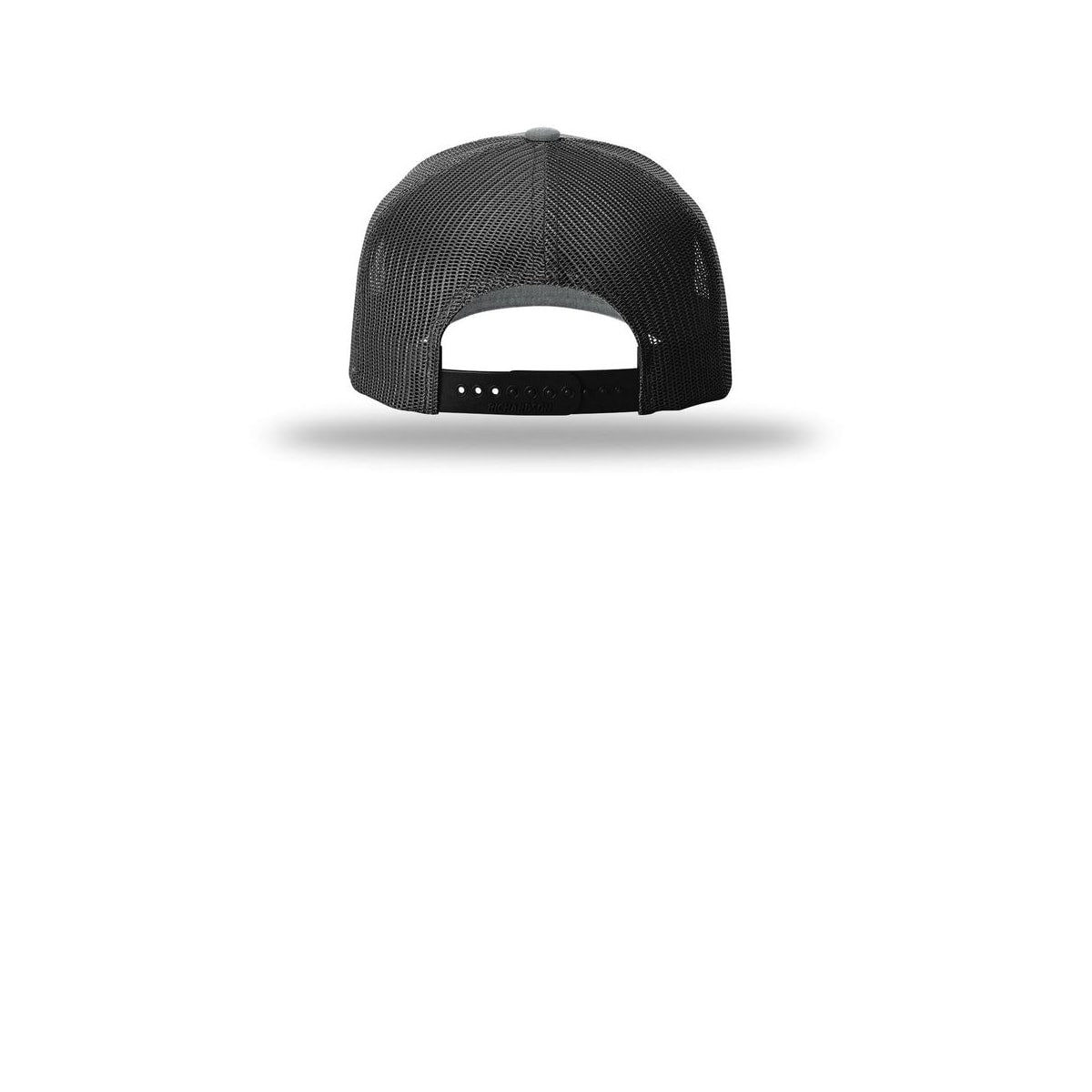 Richardson Five-Panel Cap with Rope 112FPR — Heather Grey/ Black/ Black (Back)